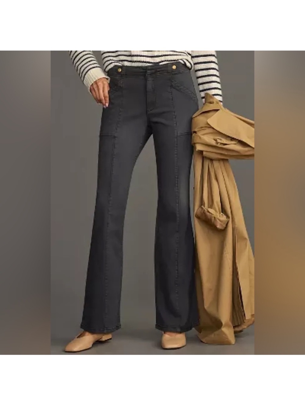 Anthropologie Pilcro Low-Rise Utility Demilune Pants 26